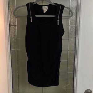 Andrea Jovine Black Cotton Blend Top